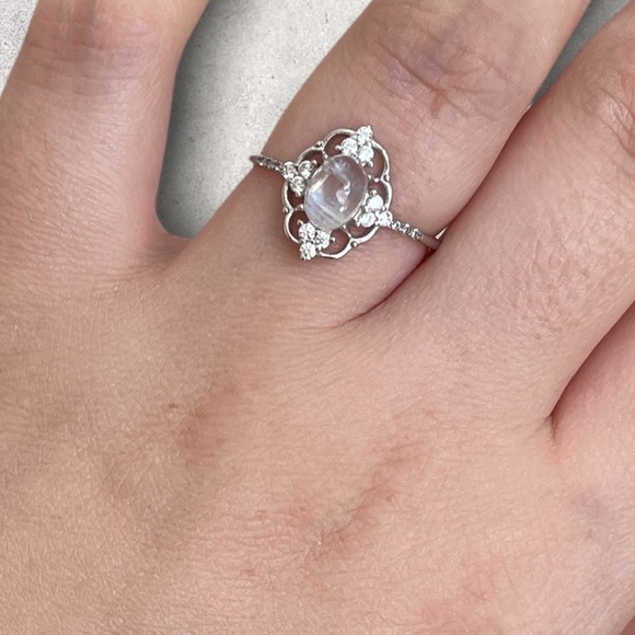 Jewelry - Sterling Silver Moonstone Ring Sz 7 or 8